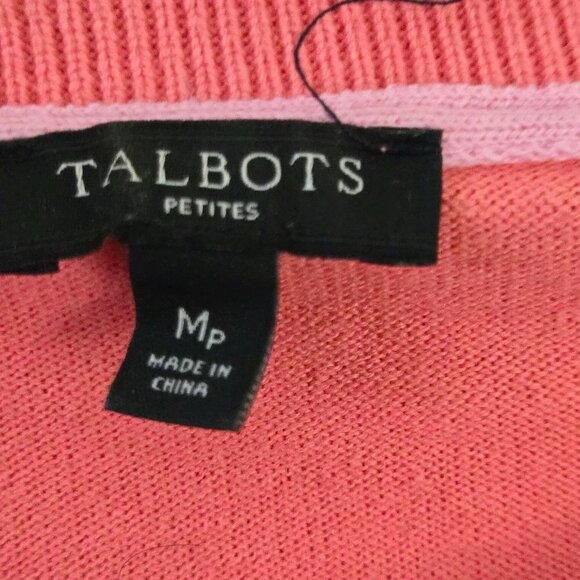 Talbots Pink Intarsia Knit Beaded Turtle Novelty Sweater Size Mp - Picture 5 of 6